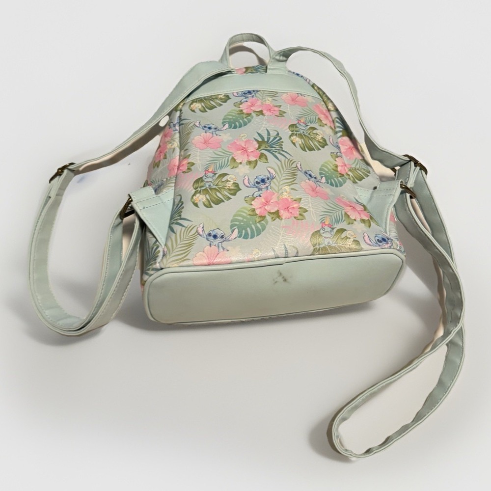 Loungefly Disney Lilo & Stitch Tropical Friends Mini Backpack + Stitch Keychain - Picture 2 of 9